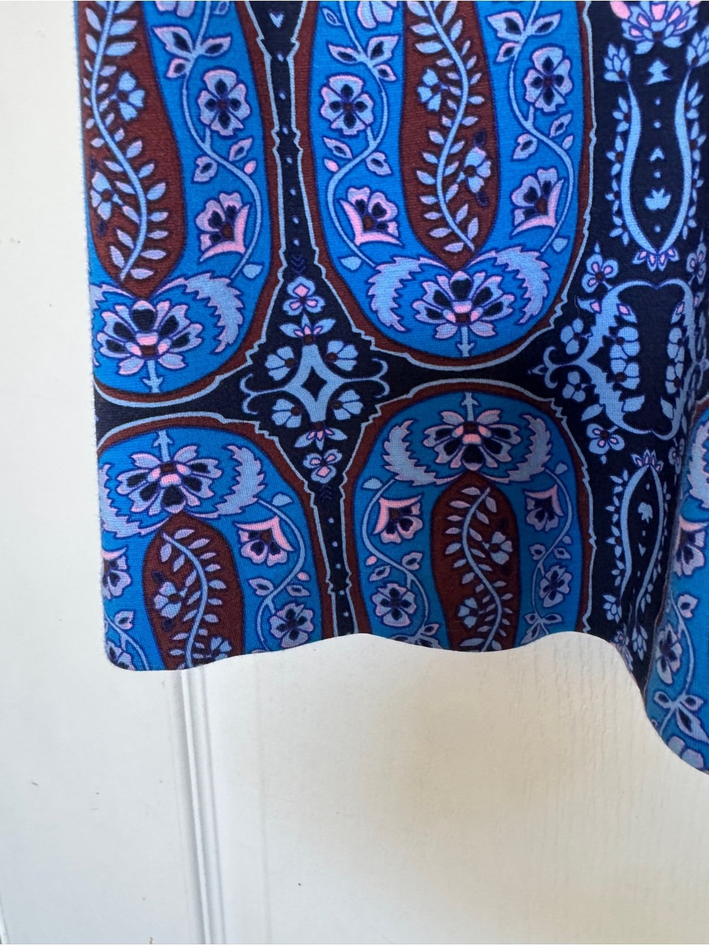 Boden NWT Hotched Ponte Paisley Midi Dress Blue Size 6 - Picture 11 of 15